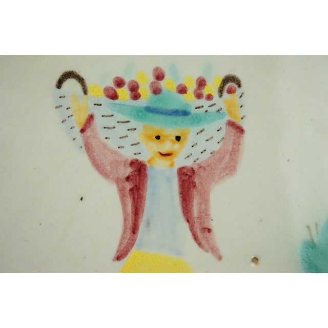 Musa Roma Majolica Ceramic Plate with Airbrush Decoration, 1900s For Sale - Image 12 of 18