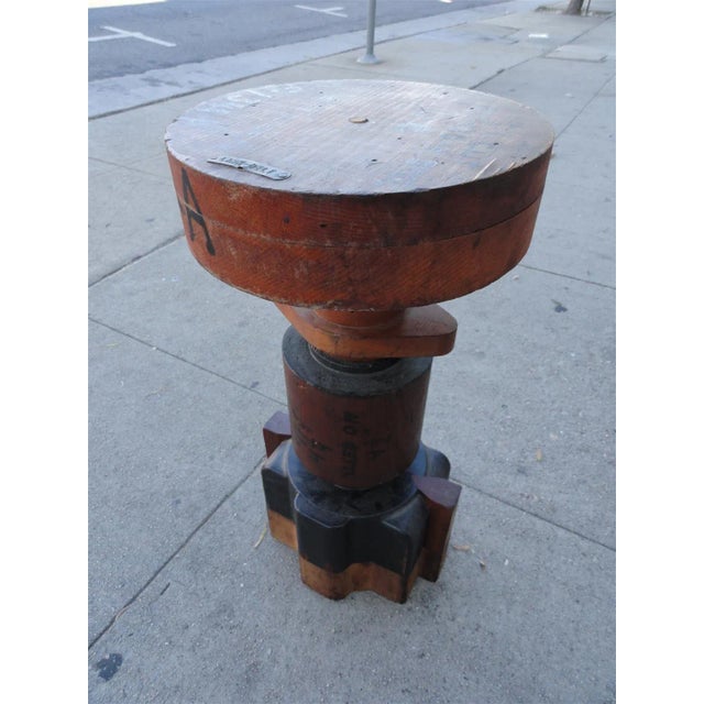 Wood Industrial Wood Foundry Pattern Mold for Shear Pin Hub – Sculptural Architectural Artifact For Sale - Image 7 of 9