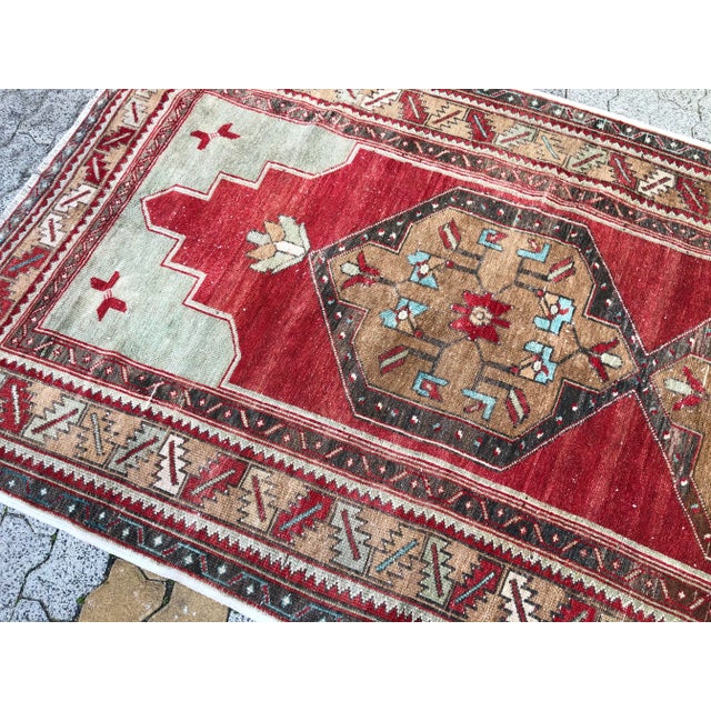 1960s Oushak Turkish Area Rug For Sale - Image 9 of 11