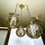 Metal Trio (3) Mid-Century Hollywood Regency Pierced Brass Cluster Pendant Chandelier $4,500 For Sale - Image 7 of 18