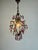 Antique Vintage 1960s Crystal Chandelier – Hand-Restored, Pink Hand-Painted Crystals For Sale - Image 16 of 17