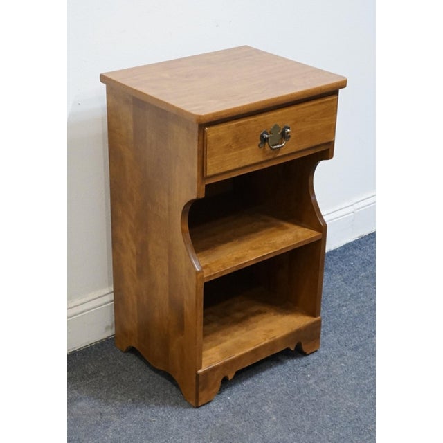 Ethan Allen Ethan Allen Heirloom Nutmeg Maple 17" Open Cabinet Nightstand 10-5046p For Sale - Image 4 of 11