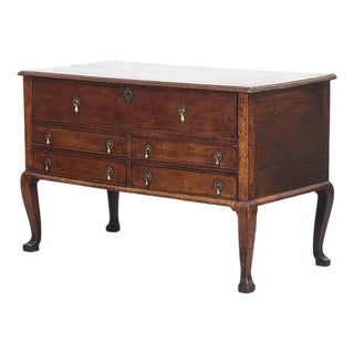 Antique Rustic Oak Chest of Drawers For Sale