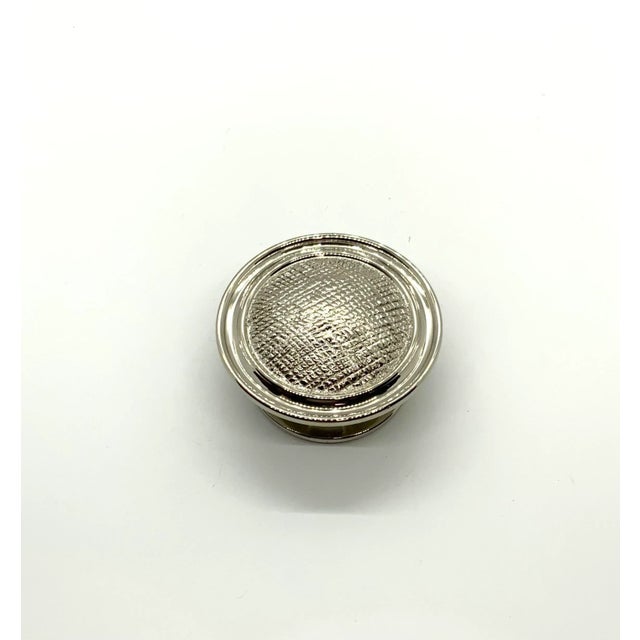 Contemporary Baker Large Shield Pull With Backplate in Polished Nickel For Sale - Image 3 of 7