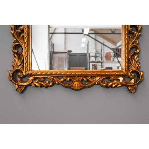 Glass Baroque Style Mirror, 1800s For Sale - Image 7 of 11
