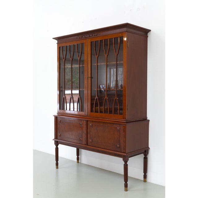 Danish Hepplewhite Mahogany Display Cabinet by Farre Møbelfabrik, 1970s. Elegant china cabinet in solid and veneered...