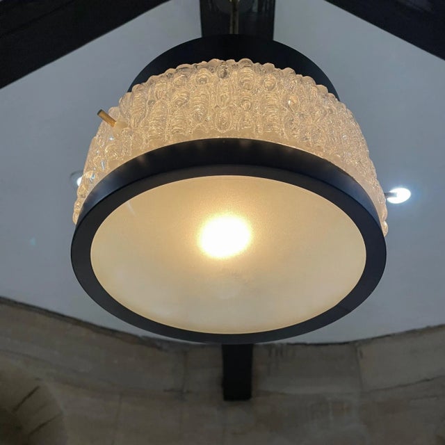 1950s Maison Arlus Modernist French Black Crystal Chandelier, France For Sale - Image 9 of 13