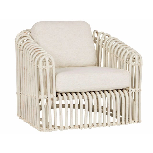 Showcasing a truly inspiring, design-centric silhouette, the Shoreline White Rattan Chair adds unmatched brightness to...