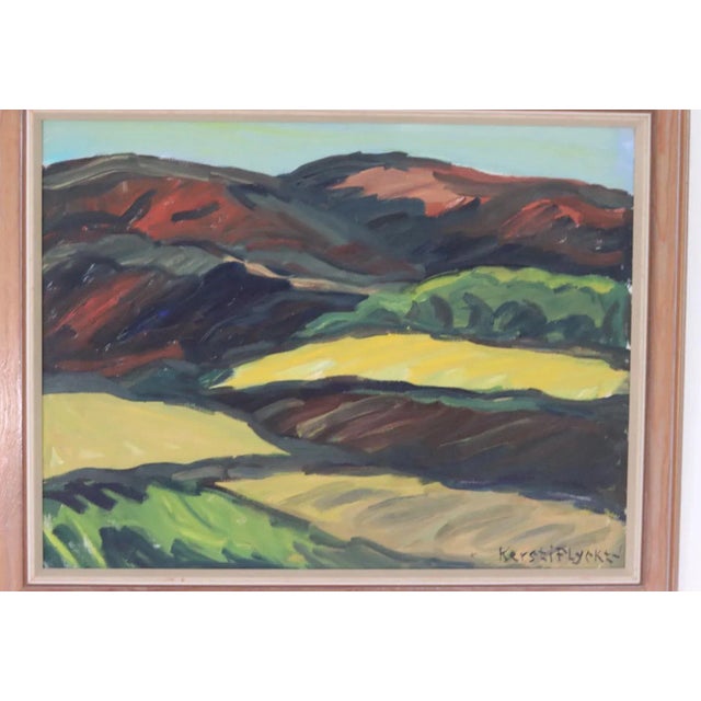 Kersti Flyckt, Landscape, 1960s, Oil on Canvas, Framed For Sale - Image 7 of 13