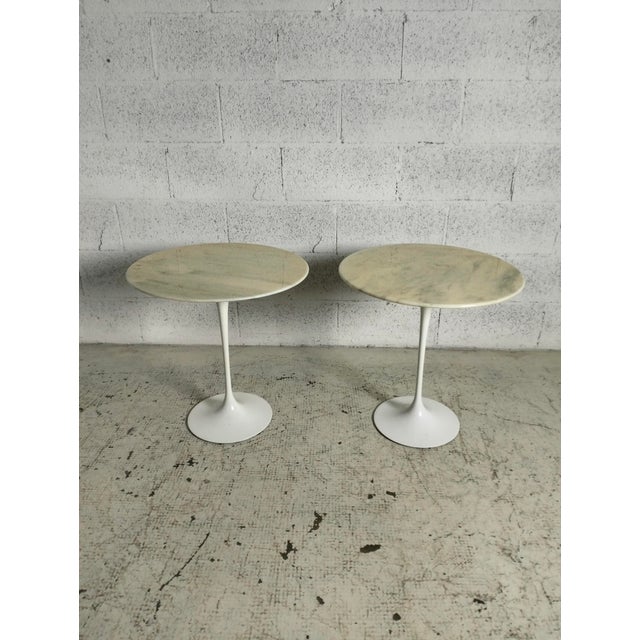 Tulip Marble Side Tables by Eero Saarinen for Knoll, 1970s, Set of 2 For Sale - Image 10 of 14