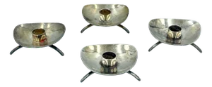 Danish Silver-Plated Atla Candleholders from Cohr, 1960s, Set of 4
