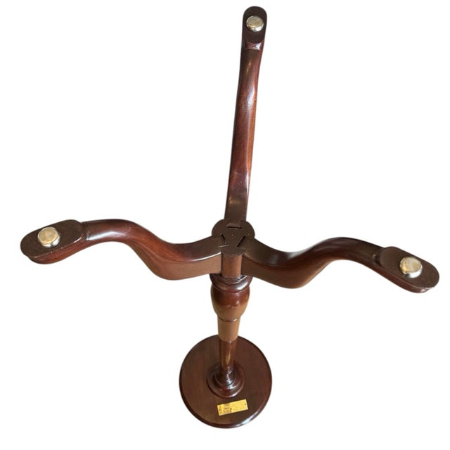 1970s Mid Century Mahogany Pedestal Drink/ Plant Stand For Sale - Image 10 of 10