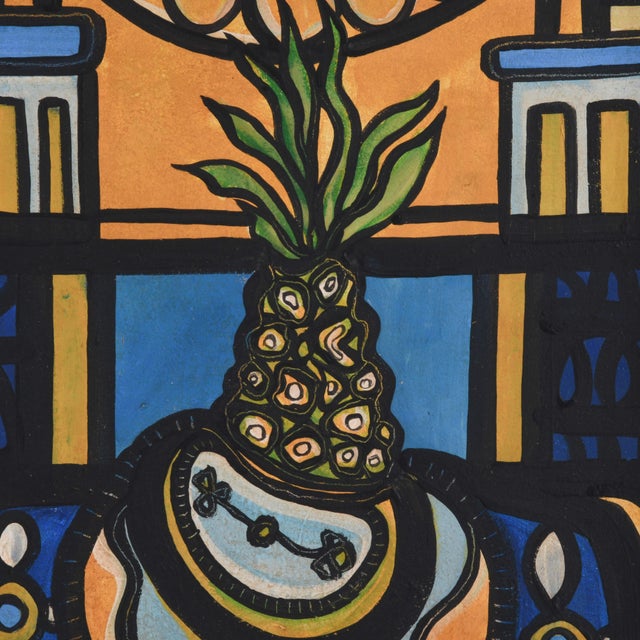 Modern Mid 20th Century Framed Signed Amelia Peláez Del Casal Oil on Canvas For Sale - Image 3 of 11