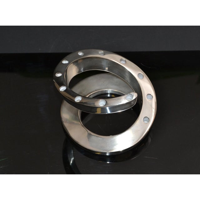 1980s Dansk Designs France Silver-Plated Spiral Tapered Candlesticks, Candle Holder For Sale - Image 5 of 13