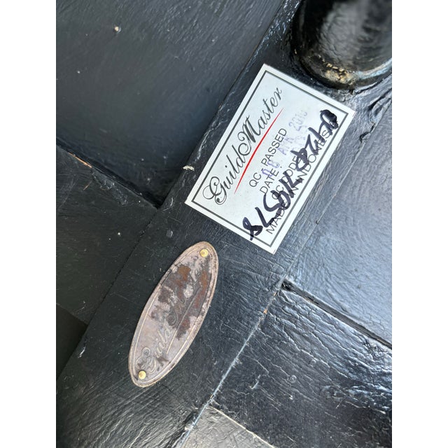 Black Guildmaster Trompe l'Oeil Table Dominoes Design For Sale - Image 8 of 10