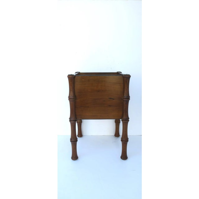 Brass Italian Plant Stand With Bamboo-Esque Design For Sale - Image 8 of 12