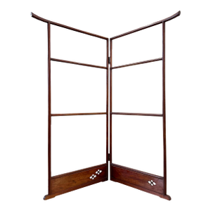 1940s Japanese Wood Folding Kimono Rack or Room Divider