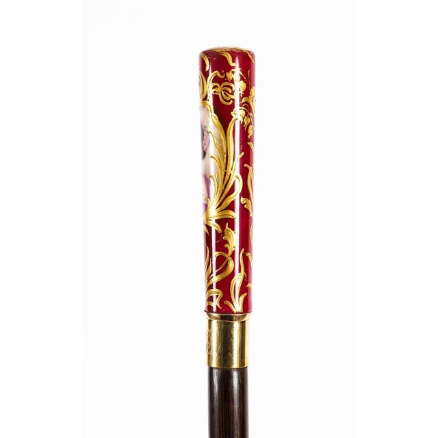 Antique French Sevres Porcelain Walking Sword Stick, 1890s For Sale - Image 11 of 15