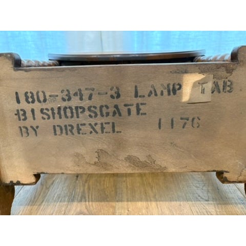 1960s 1960s Bishopsgate Collection by Drexel -- Round Lamp Table With Drop Leaves For Sale - Image 5 of 6