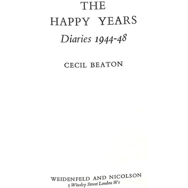 1970s "Cecil Beaton's Diaries 1944-48 the Happy Years" 1972 Beaton, Cecil For Sale - Image 5 of 12