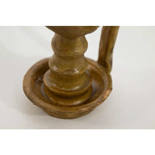 Antique Islamic Persian Nishapur Style Ceramic Glazed Oil Lamp For Sale In Palm Springs - Image 6 of 13