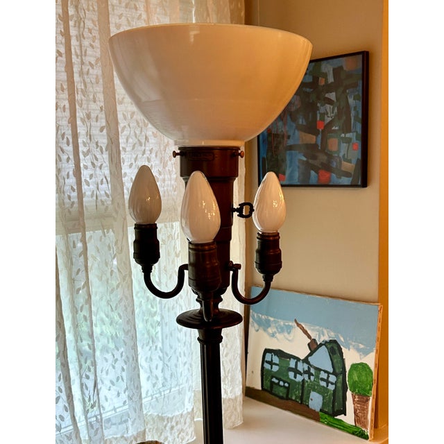 Art Deco 1920s Greist Mfg.Co. Art Deco Torchiere Floor Lamp For Sale - Image 3 of 11