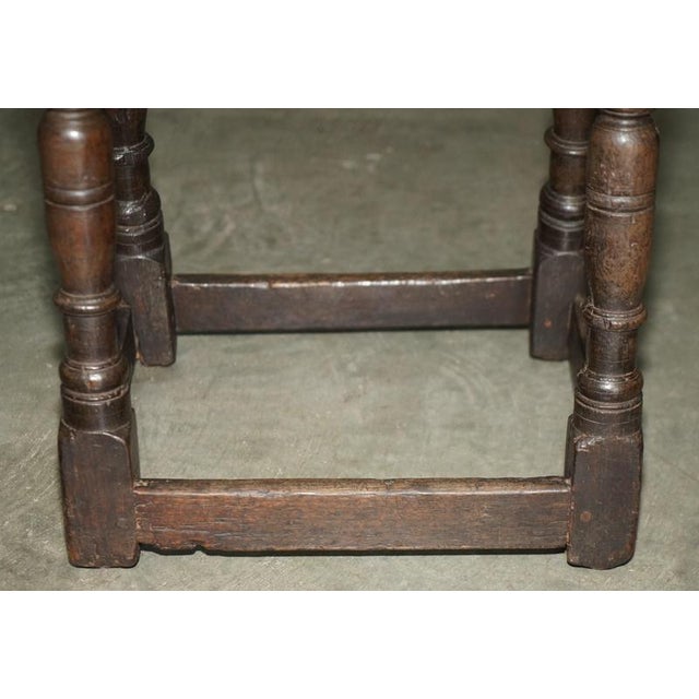 Charles II Carved Oak S-Scroll Stool, 1660s For Sale - Image 16 of 18