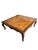 French Provincial Large Burl Wood Square Coffee Table For Sale - Image 3 of 11