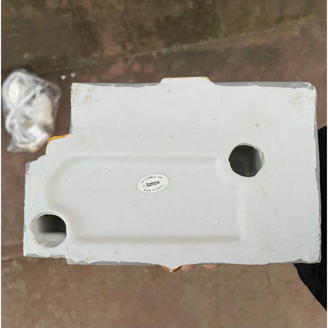 Vintage Lighted Porcelain Farmhouse With Snow For Sale - Image 11 of 13