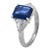 1990s Aigs 2.27 Carat Sapphire Diamond Platinum Engagement Ring, Size 6 For Sale