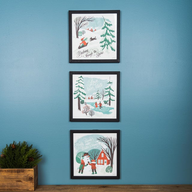 Transform your home into a winter wonderland with this Framed Winter Scene Wall Art Set! Featuring three beautifully...