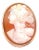 14 Karat Yellow Gold Cameo of Woman's Profile Pendant and Brooch For Sale