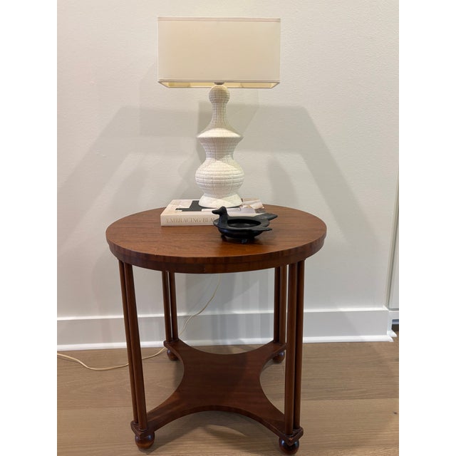 Mid-Century Modern Mid-Century Modernist Wooden Round Accent Table / Occasional Table/ Gueridon For Sale - Image 3 of 12