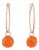 New Nina Nguyen Hoop Earrings 18k Yellow Gold Carnelian Charms Round Hoops, Pair For Sale