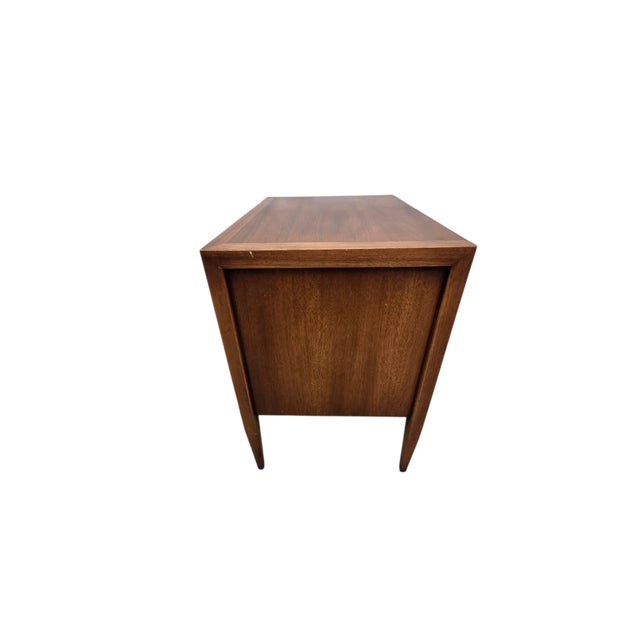 Wood Vintage Danish Modern Century Furniture Night Stand End Table Rosewood Bronze For Sale - Image 7 of 13