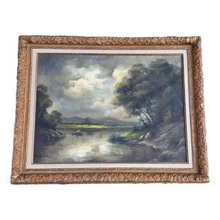 A. Mercier, Landscape, 1890s-1910s, Oil on Canvas For Sale