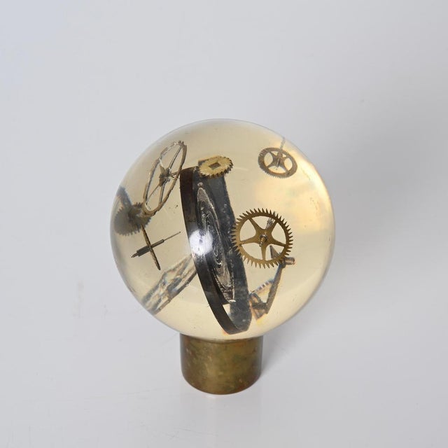 Resin Exploded Clock Globe Sculpture by Pierre Giraudon, France, 1970s For Sale - Image 16 of 18