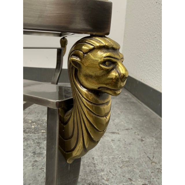 Hollywood Regency Glass Top Lion Coffee Table, Circa 1980's For Sale - Image 10 of 12
