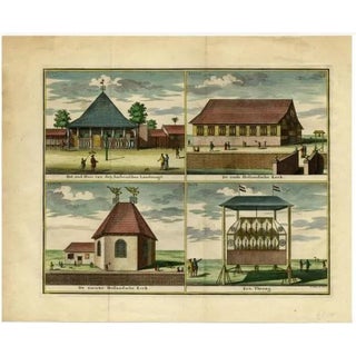 François Valentijn, Four Views of Ambon, Indonesia, 1726, Paper For Sale