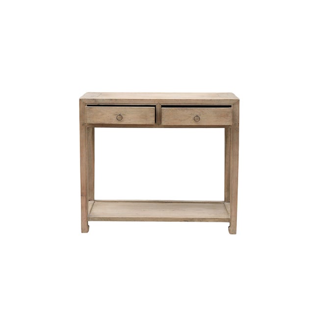 Vintage Chinese Bleached Elm Hall Table For Sale - Image 4 of 5