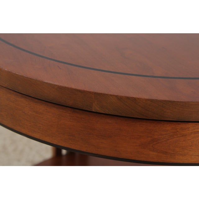 2000 - 2009 Stickley Round Cherry End Table For Sale - Image 5 of 13