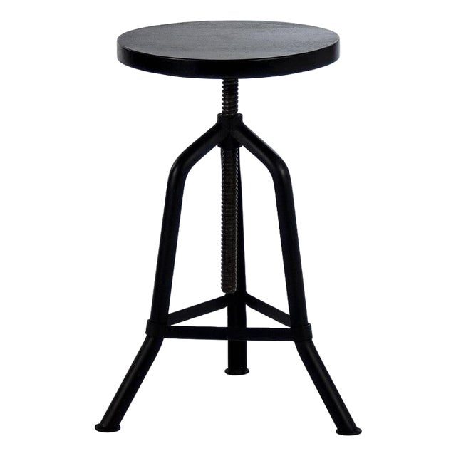 Evolution Swivel Stool - Black Wood Seat / Black Metal Frame For Sale