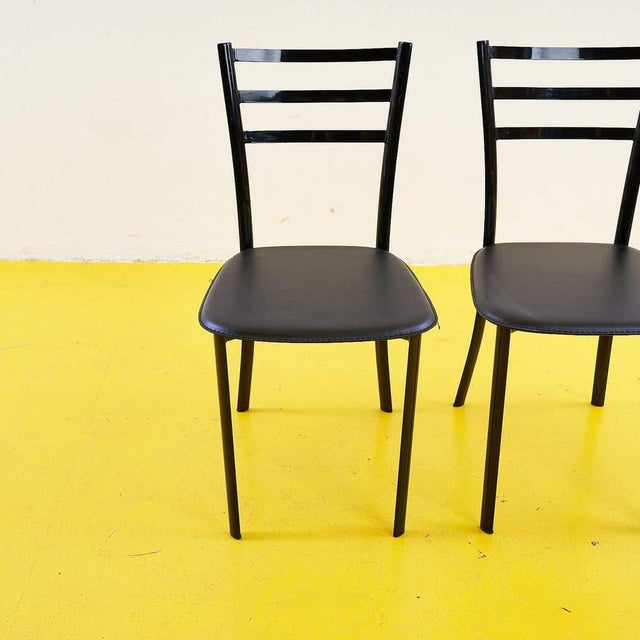 Modern Black Chairs, Set of 2 For Sale - Image 4 of 8