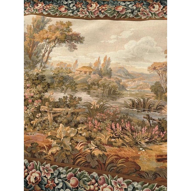 Vintage Aubusson Style Jacquard Tapestry, 1980s For Sale - Image 15 of 18