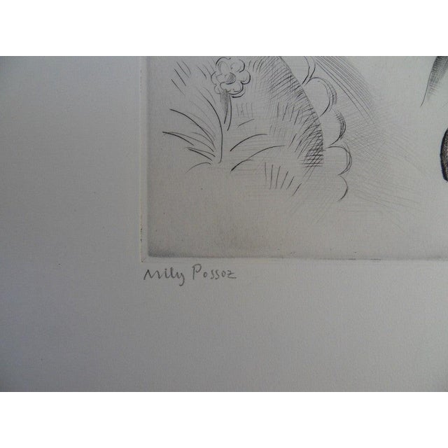 Mily Possoz, Young Girls at the Park, Engraving For Sale - Image 7 of 9