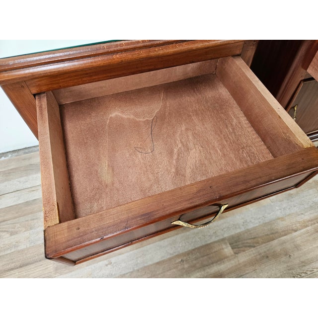 Art Deco Bedside Tables with Mirrored Top, 1950, Set of 2 For Sale - Image 10 of 17