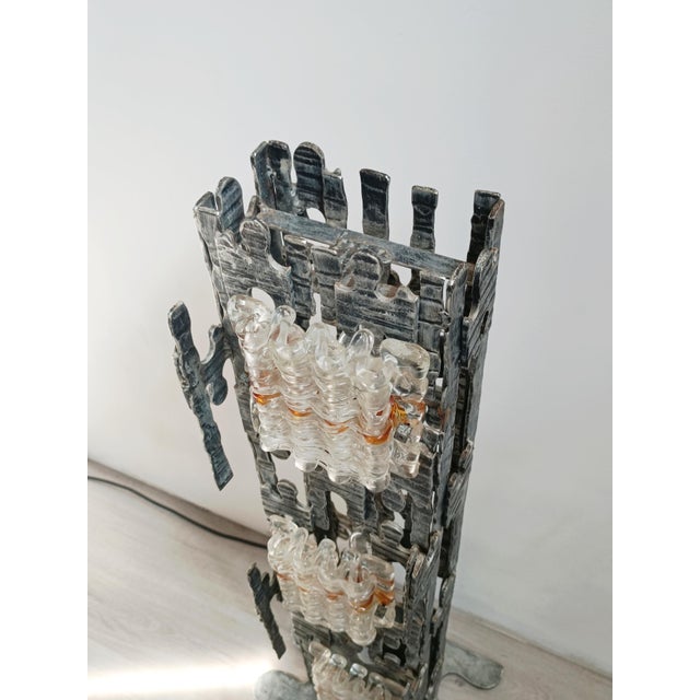 Poliarte Brutalist Floor Lamp attributed to Albano Poli for Poliarte, 1970s For Sale - Image 4 of 14
