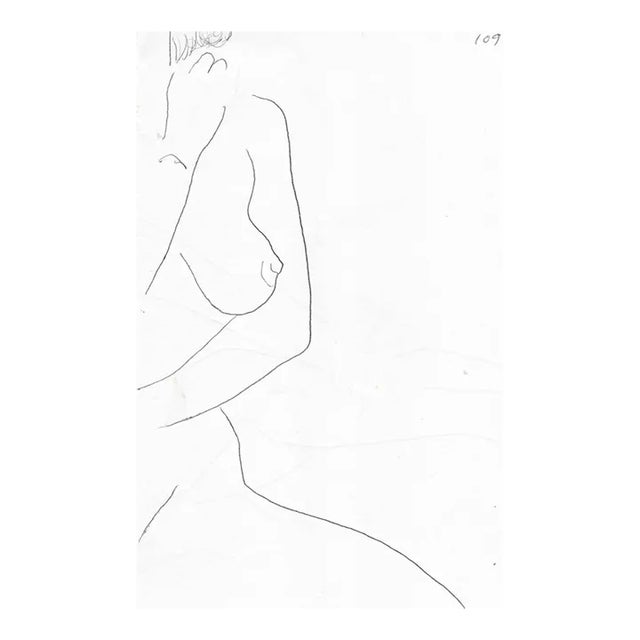 1990s James Bone Partial Female Nude Drawing For Sale