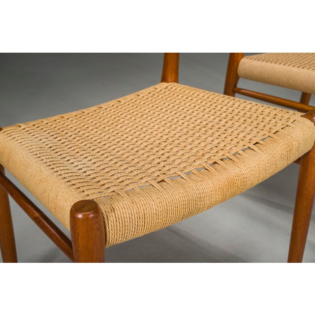 Danish Teak Model 75 Dining Chairs by Niels Møller, 1960s, Set of 8 For Sale - Image 17 of 18