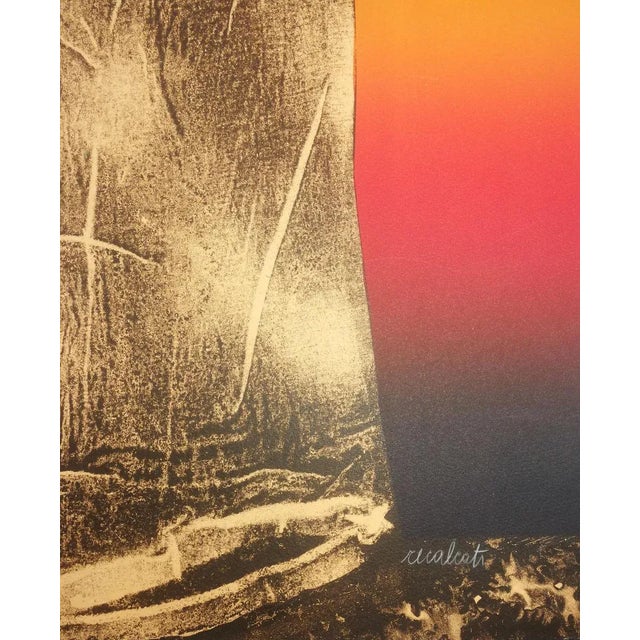 Ât le sourire du vide\. is an original serigraph on arches paper by Antonio Recalcati. Artist's proof. Hand-signed on the...